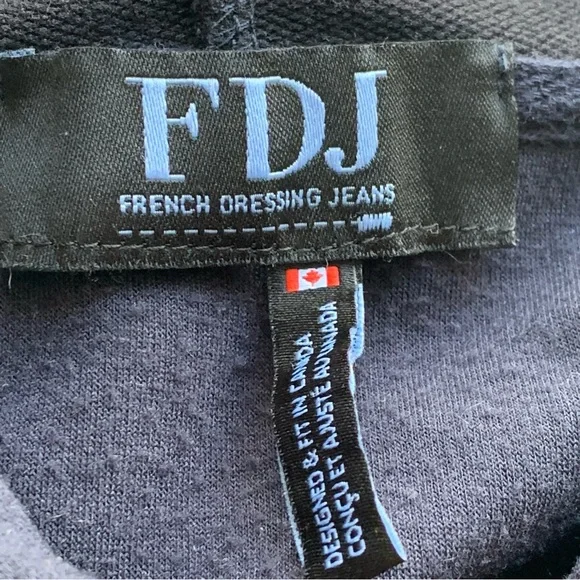 FDJ French Dressing Jeans Lace Navy Blue  Hoodie Sweatshirt - Picture 8 of 11